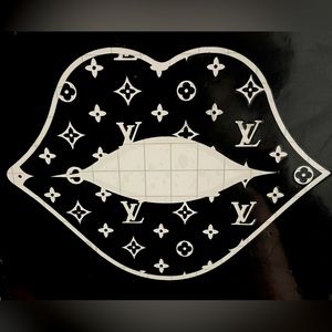 Luis Vuitton lips vinyl sticker/stencil